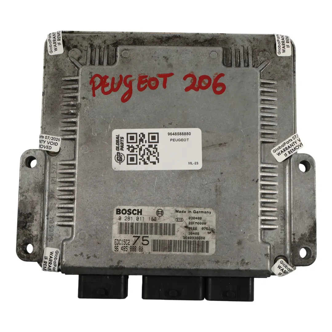 2.0HDI 90HP DW10TD Sterownik Komputer Silnika ECU 9664843780 do Peugeot 206 o numerze 9648588880 Peugeot 206 2.0HDI 90HP DW10TD Sterownik Komputer Silnika ECU 9664843780 - SKU 9648588880 - Numer Części 9648588880