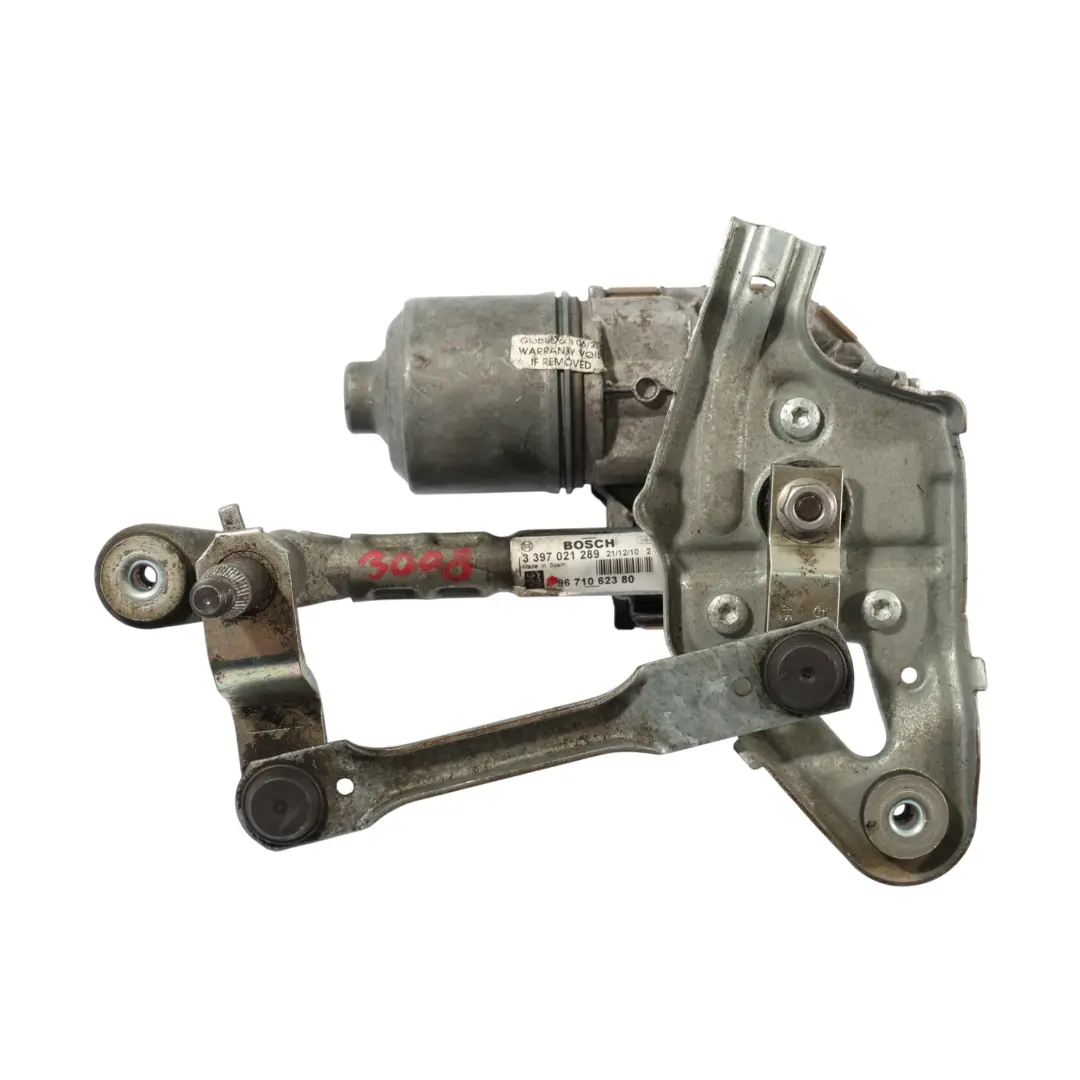 Wiper Motor Front Right O/S Windscreen Linkage System to Peugeot 3008 with Part number 9671062380 Peugeot 3008 Wiper Motor Front Right O/S Windscreen Linkage System - SKU RHD-9671062380 - Part number 9671062380