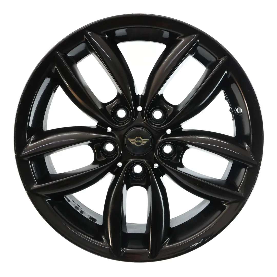 Mini Cooper R60 R61 Black Wheel Alloy Rim 17" 7J 5-Star Double Spoke 124 - SKU 9803726-5 - Part number 9803726