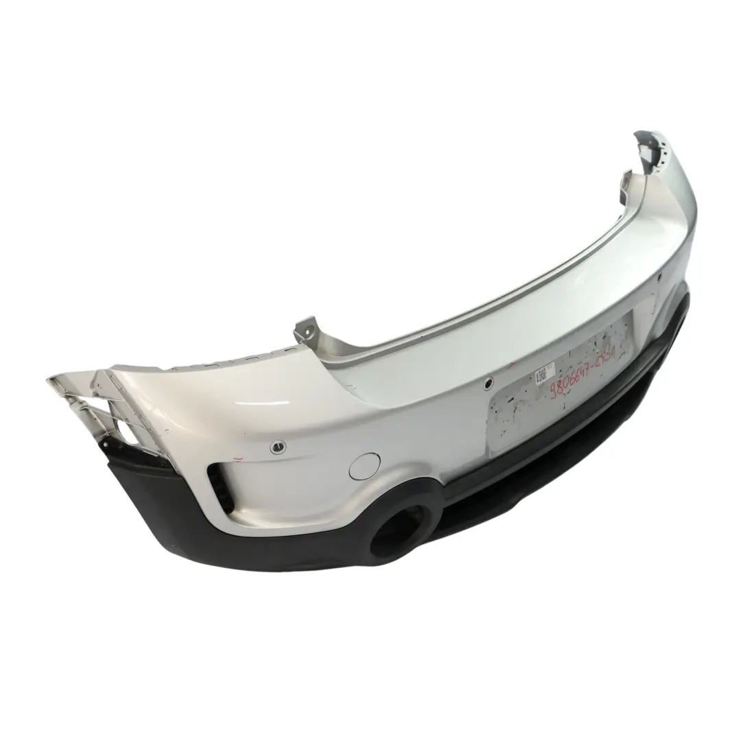 Bumper Cooper S JCW PDC Crystal Silver Metallic - B12 to Mini Countryman R60 Rear with Part number 9806647 Mini Countryman R60 Rear Bumper Cooper S JCW PDC Crystal Silver Metallic - B12 - SKU 9806647-CRS1 - Part number 9806647
