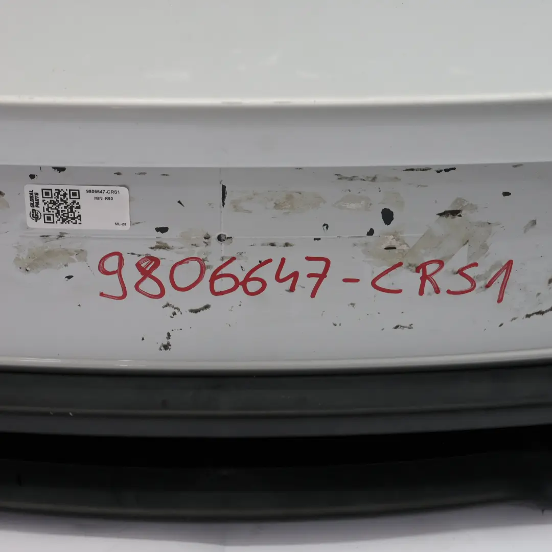 Bumper Cooper S JCW PDC Crystal Silver Metallic - B12 to Mini Countryman R60 Rear with Part number 9806647 Mini Countryman R60 Rear Bumper Cooper S JCW PDC Crystal Silver Metallic - B12 - SKU 9806647-CRS1 - Part number 9806647