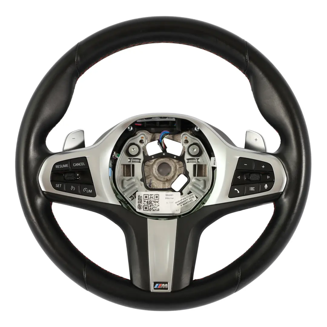 Pelle Nera Multifunzione Cambio al Volante per BMW F40 Volante M Sport con numero di parte 9882681 BMW F40 Volante M Sport Pelle Nera Multifunzione Cambio al Volante - SKU 9882681 - Numero di parte 9882681