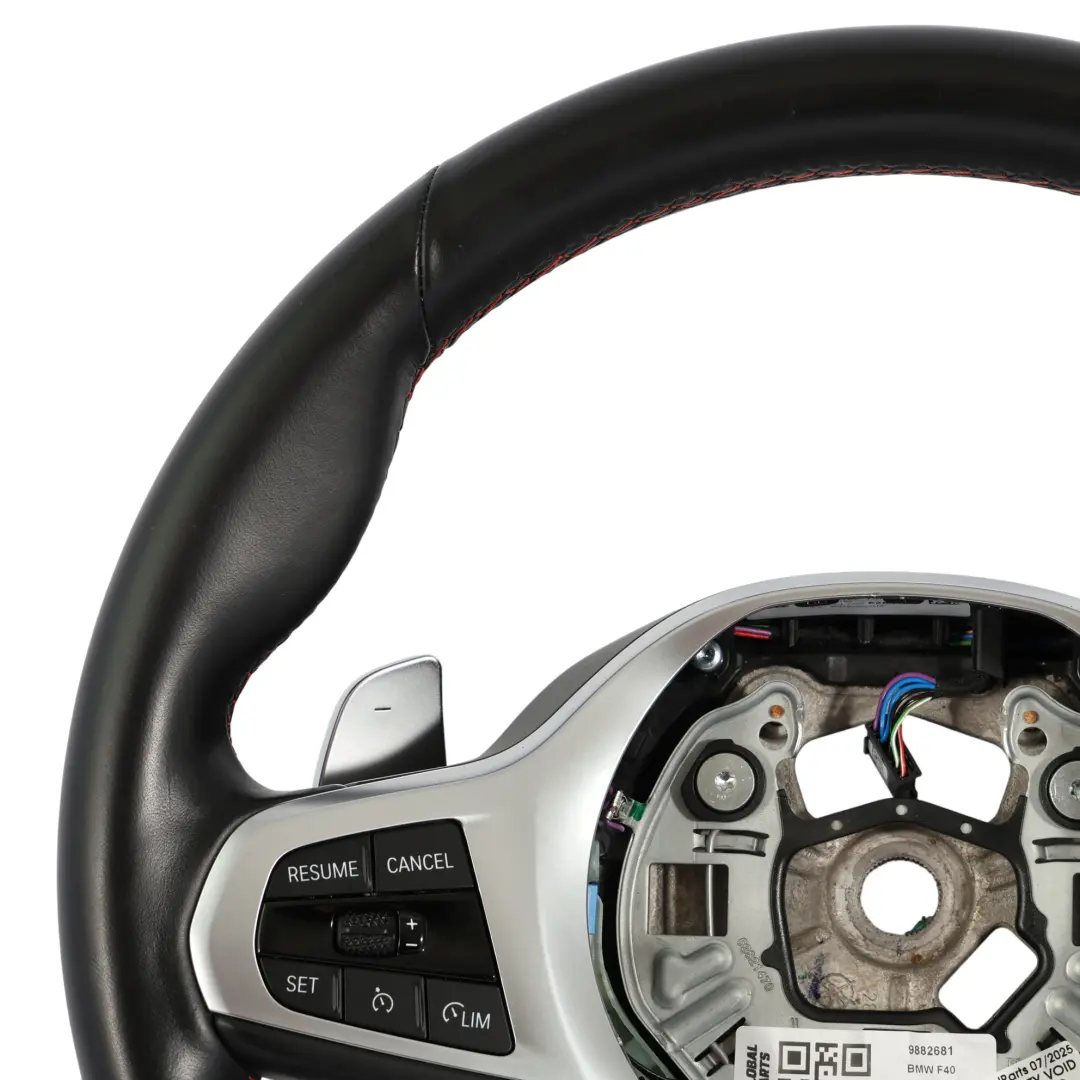 Kierownica M Sport Czarna Skóra Multifunkcja Łopatki do BMW F40 o numerze 9882681 BMW F40 Kierownica M Sport Czarna Skóra Multifunkcja Łopatki - SKU 9882681 - Numer Części 9882681