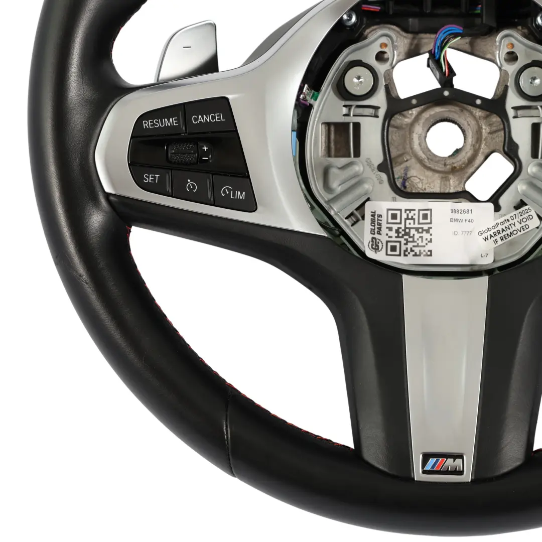 Volant M Sport Cuir Noir Multifonction Palettes Changement pour BMW F40 à propos du numéro de pièce 9882681 BMW F40 Volant M Sport Cuir Noir Multifonction Palettes Changement - SKU 9882681 - Numéro de pièce 9882681