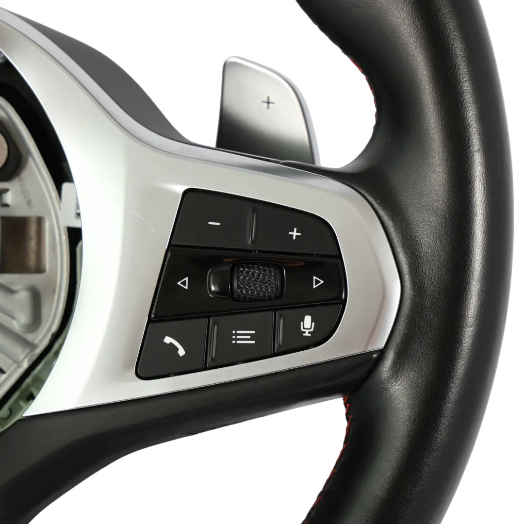 Pelle Nera Multifunzione Cambio al Volante per BMW F40 Volante M Sport con numero di parte 9882681 BMW F40 Volante M Sport Pelle Nera Multifunzione Cambio al Volante - SKU 9882681 - Numero di parte 9882681