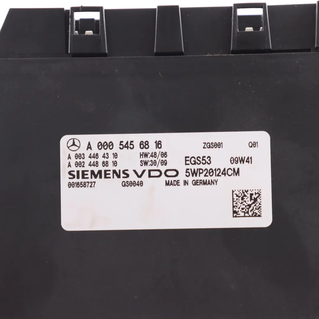 Transmission Control Unit Module VDO EGS53 722.618 to Mercedes W212 with Part number A0005456816 Mercedes W212 Transmission Control Unit Module VDO EGS53 722.618 - SKU A0005456816 - Part number A0005456816