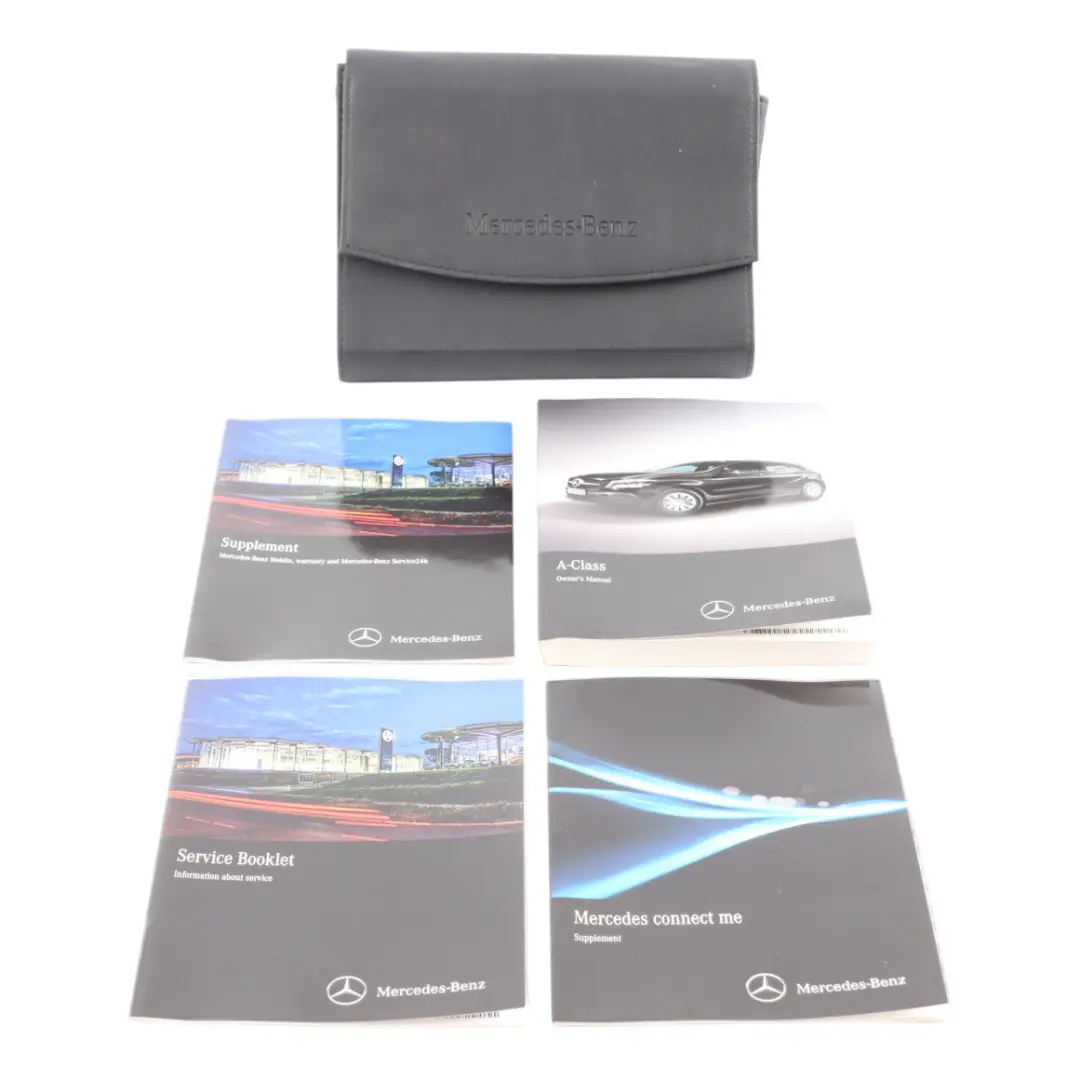 Mercedes W176 Owner's Handbook Book Pouch Case Wallet Set - SKU A0005850300 - Part number A0005850300