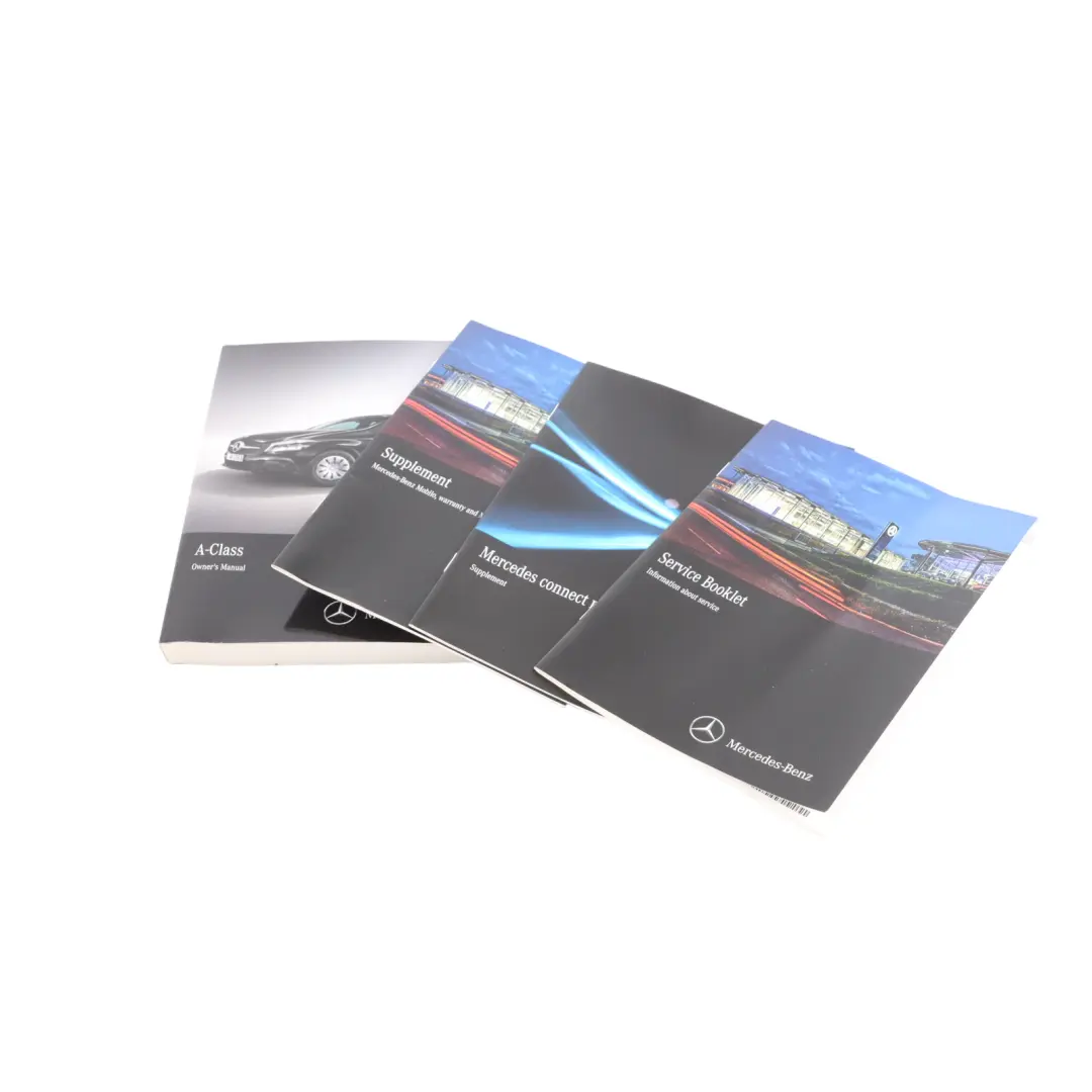 Mercedes W176 Owner's Handbook Book Pouch Case Wallet Set - SKU A0005850300 - Part number A0005850300
