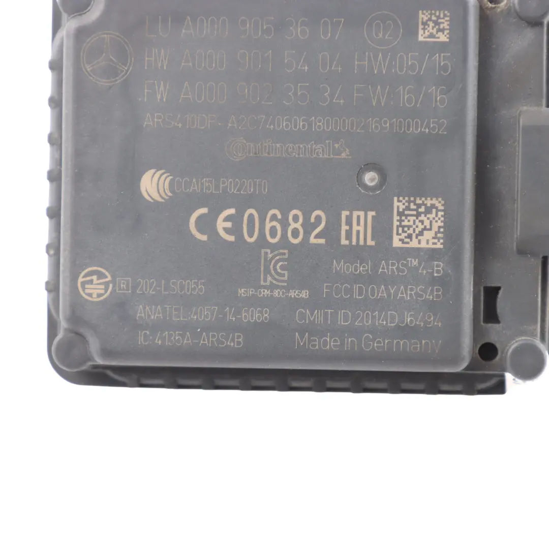 Mercedes W213 C238 Front Collision Radar Sensor Control Unit Module A0009054603 - SKU A0009053607 - Part number A0009053607