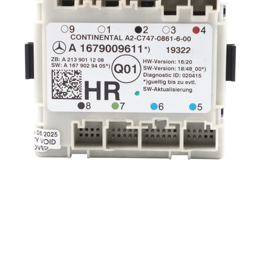 Door Module Rear Right O/S Control Unit ECU to Mercedes W205 W213 X253 with Part number A1679009611 Mercedes W205 W213 X253 Door Module Rear Right O/S Control Unit ECU - SKU A1679009611 - Part number A1679009611