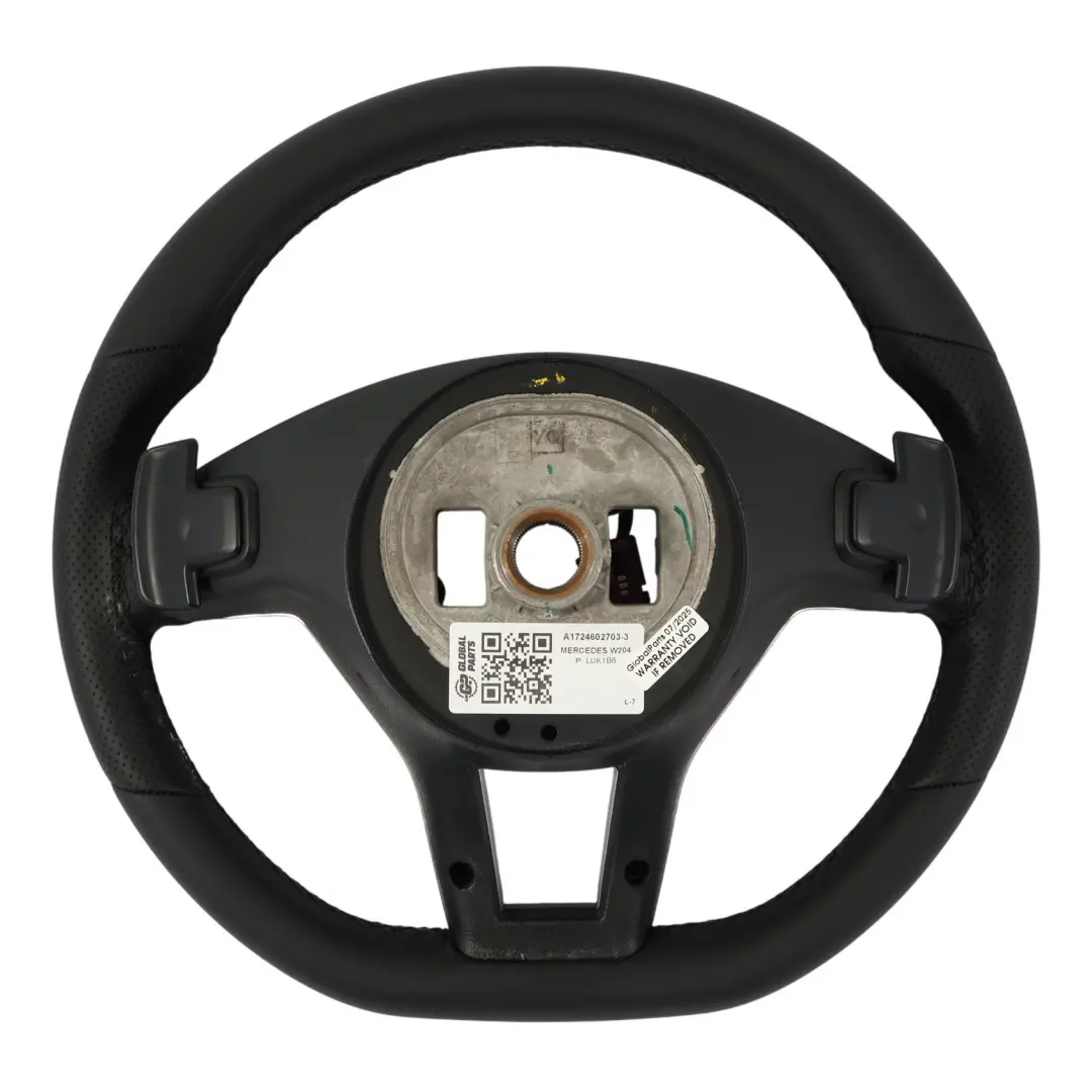  Steering Wheel Mercedes W204 W207 W212 W218 NEW Black Leather Sport Paddle Shift - SKU A1724602703-3 - Part number A1724602703