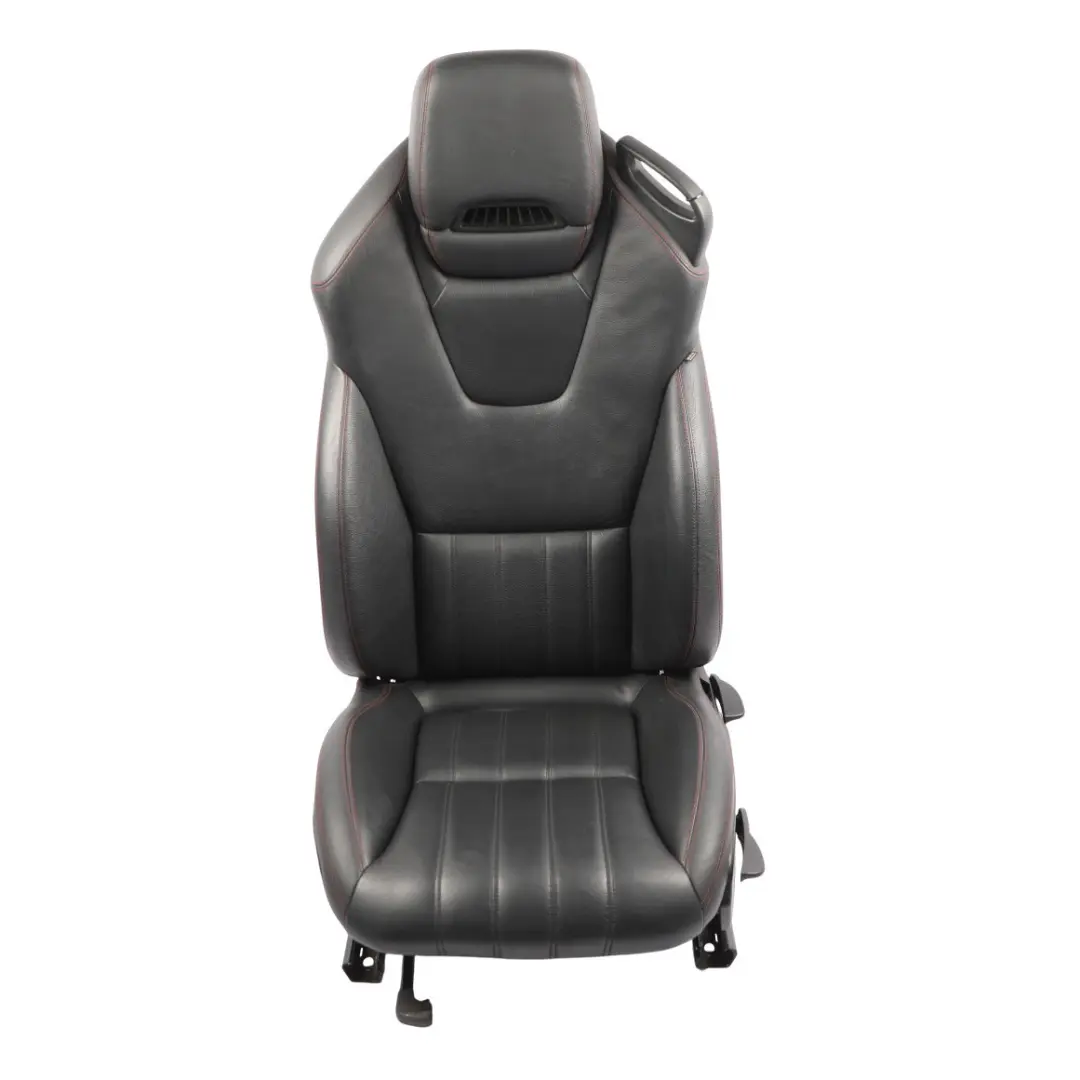 Front Seat Leather Heated Ventilated Black Red Thread Left N/S to Mercedes SLK R172 with Part number A1729103501 Mercedes SLK R172 Front Seat Leather Heated Ventilated Black Red Thread Left N/S - SKU A1729103501-2 - Part number A1729103501