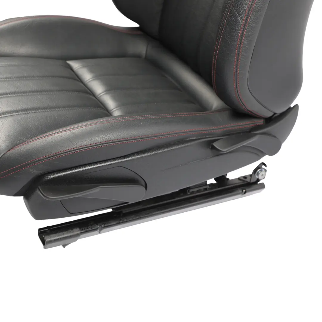 Front Seat Leather Heated Ventilated Black Red Thread Left N/S to Mercedes SLK R172 with Part number A1729103501 Mercedes SLK R172 Front Seat Leather Heated Ventilated Black Red Thread Left N/S - SKU A1729103501-2 - Part number A1729103501
