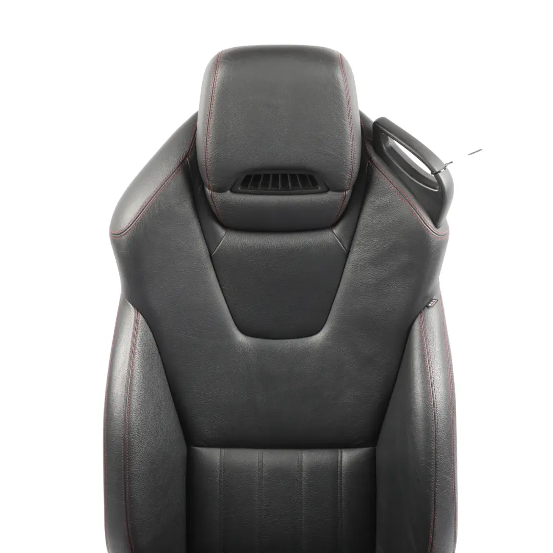 Mercedes SLK R172 Front Seat Leather Heated Ventilated Black Red Thread Left N/S - SKU A1729103501-2 - Part number A1729103501