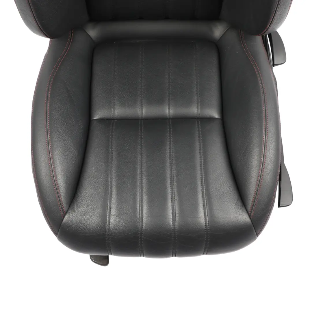 Front Seat Leather Heated Ventilated Black Red Thread Left N/S to Mercedes SLK R172 with Part number A1729103501 Mercedes SLK R172 Front Seat Leather Heated Ventilated Black Red Thread Left N/S - SKU A1729103501-2 - Part number A1729103501