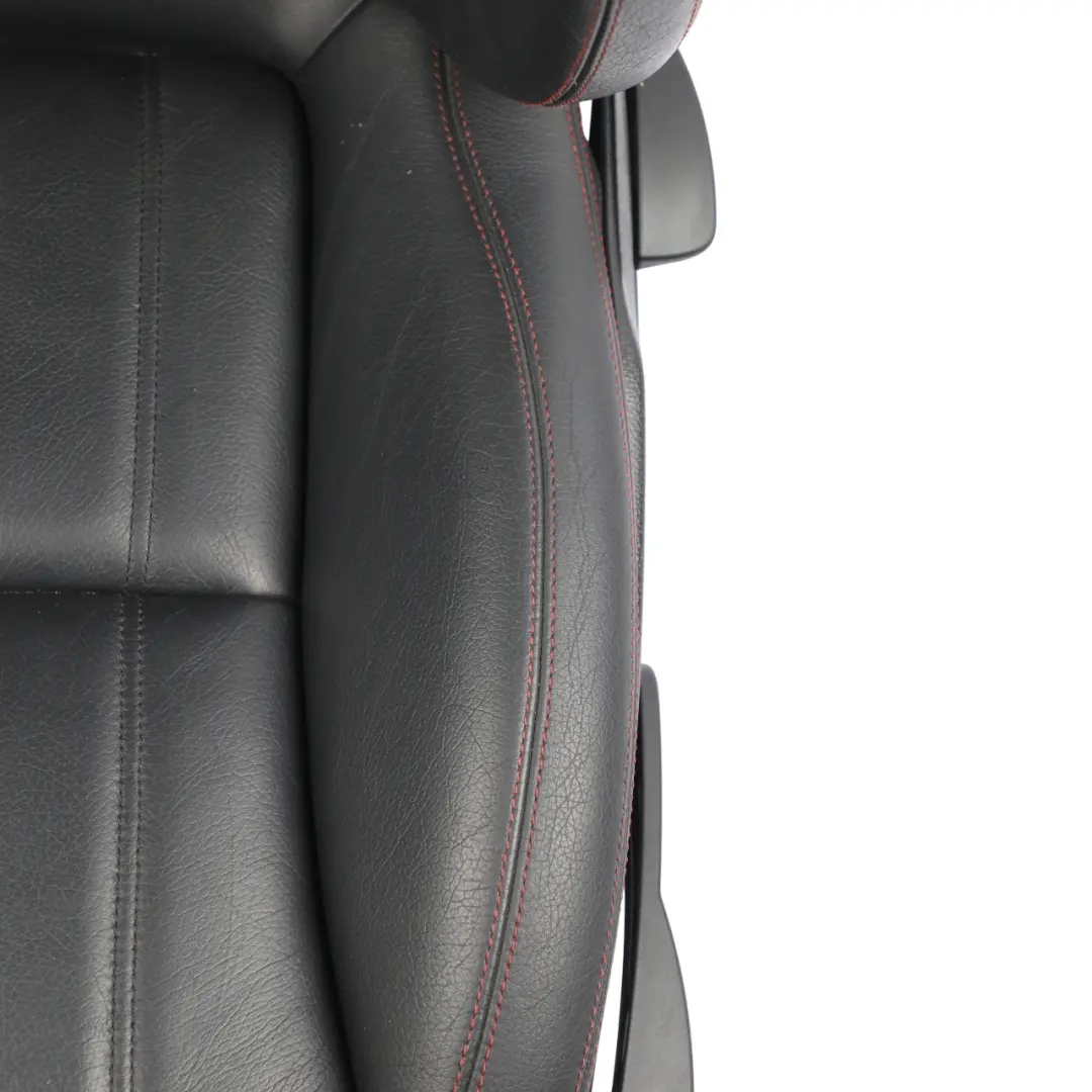 Front Seat Leather Heated Ventilated Black Red Thread Left N/S to Mercedes SLK R172 with Part number A1729103501 Mercedes SLK R172 Front Seat Leather Heated Ventilated Black Red Thread Left N/S - SKU A1729103501-2 - Part number A1729103501