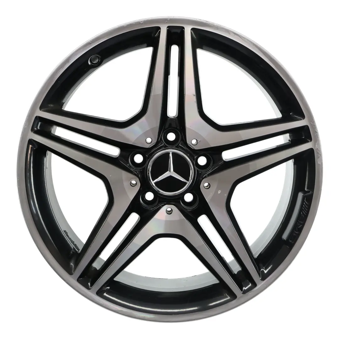 Alloy Rim 18" 5 Double Spoke ET:52 7.5J to Mercedes W176 W246 AMG Wheel with Part number A1764010302 Mercedes W176 W246 AMG Wheel Alloy Rim 18" 5 Double Spoke ET:52 7.5J - SKU A1764010302-1 - Part number A1764010302