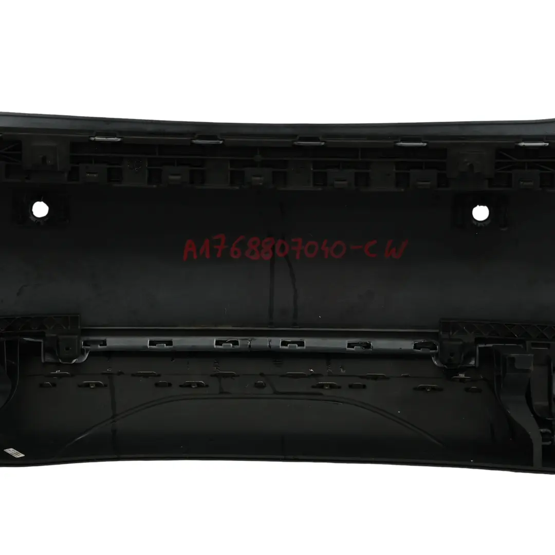 Bumper Rear Trim Panel Covering Calcite White - 650 to Mercedes W176 with Part number A1768807040 Mercedes W176 Bumper Rear Trim Panel Covering Calcite White - 650 - SKU A1768807040-CW - Part number A1768807040
