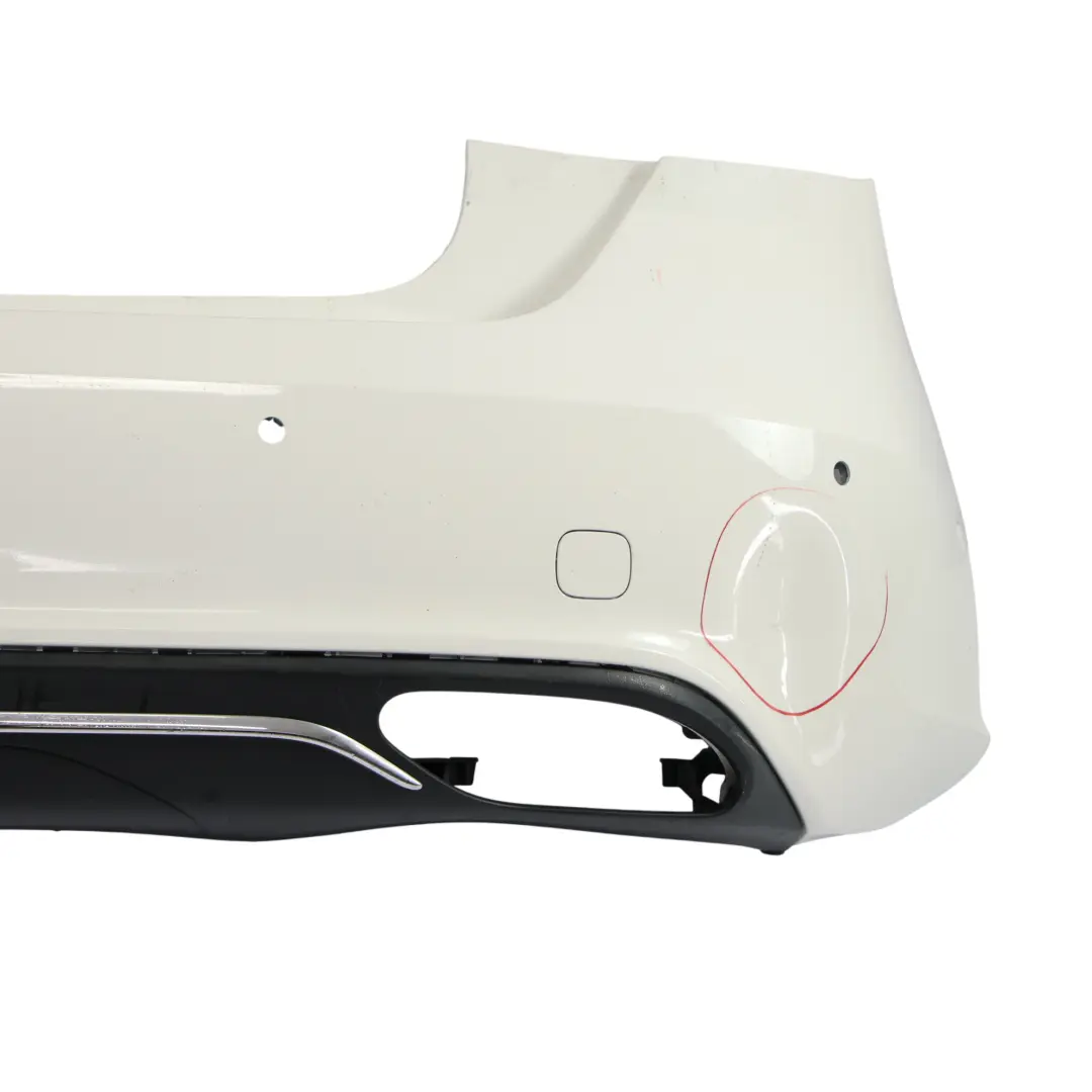 Zderzak Tylny Osłona Calcite White Biały - 650 do Mercedes W176 o numerze A1768807040 Mercedes W176 Zderzak Tylny Osłona Calcite White Biały - 650 - SKU A1768807040-CW - Numer Części A1768807040