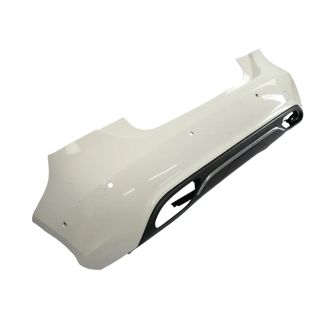 Bumper Rear Trim Panel Covering Calcite White - 650 to Mercedes W176 with Part number A1768807040 Mercedes W176 Bumper Rear Trim Panel Covering Calcite White - 650 - SKU A1768807040-CW - Part number A1768807040