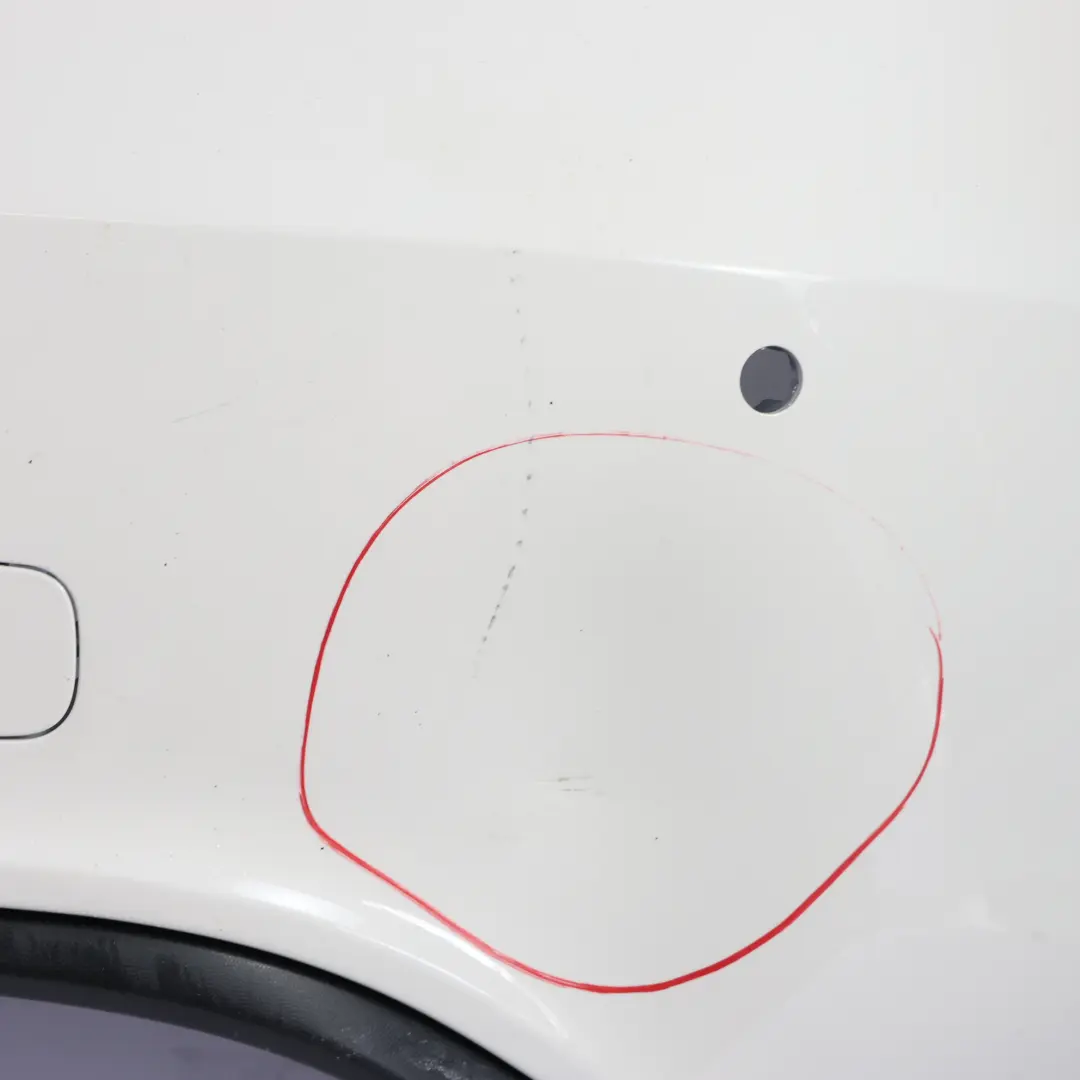 Bumper Rear Trim Panel Covering Calcite White - 650 to Mercedes W176 with Part number A1768807040 Mercedes W176 Bumper Rear Trim Panel Covering Calcite White - 650 - SKU A1768807040-CW - Part number A1768807040