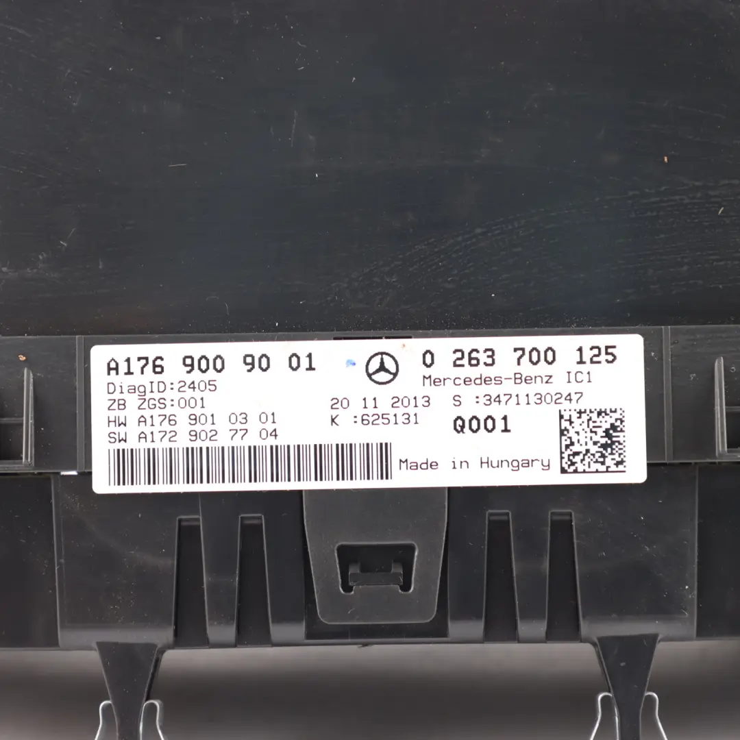 Instrument Cluster MPH Spedometer RPM Gauges Manual to Mercedes W176 with Part number A1769009001 Mercedes W176 Instrument Cluster MPH Spedometer RPM Gauges Manual - SKU A1769009001 - Part number A1769009001