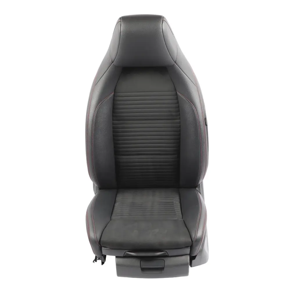 Mercedes W176 Front Seat Memory Heated Fabric Imitation Leather Black Left N/S