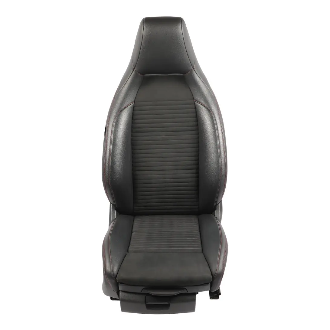 Mercedes W176 Front Seat Memory Heated Fabric Imitation Leather Black Right O/S