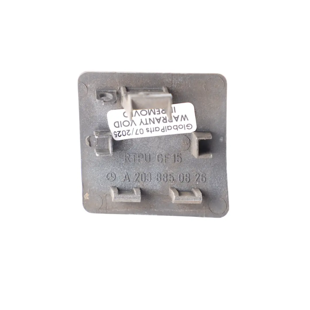 Mercedes W203 Rear Tow Hook Cover Cap Iridium Silver Metallic - 775 - SKU A2038850826-IRS - Part number A2038850826
