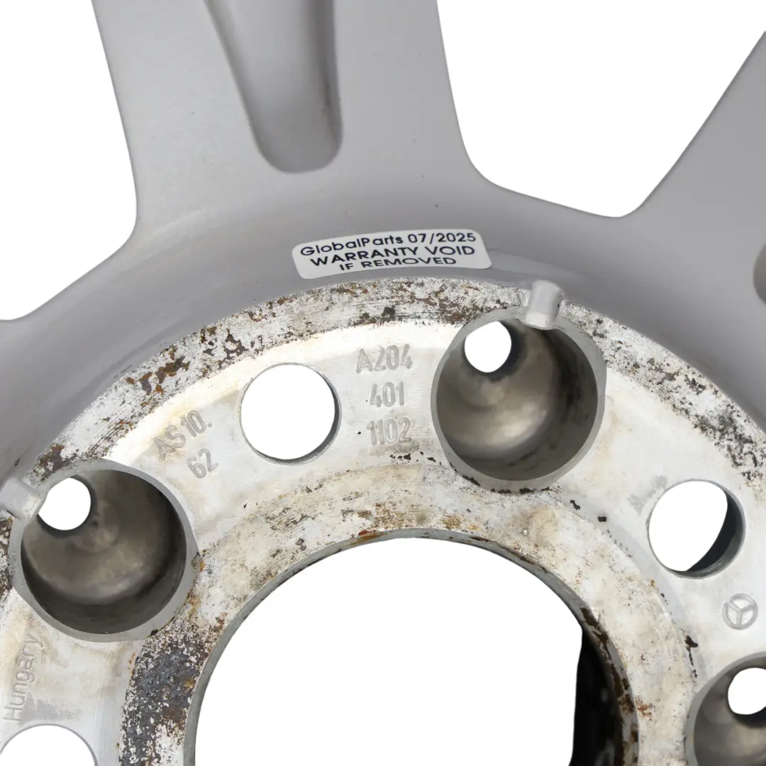 Mercedes W204 Metall Felge Silber 7-Loch Leicht 16" ET:43 7J - SKU A2044011102-1 - Teilenummer A2044011102