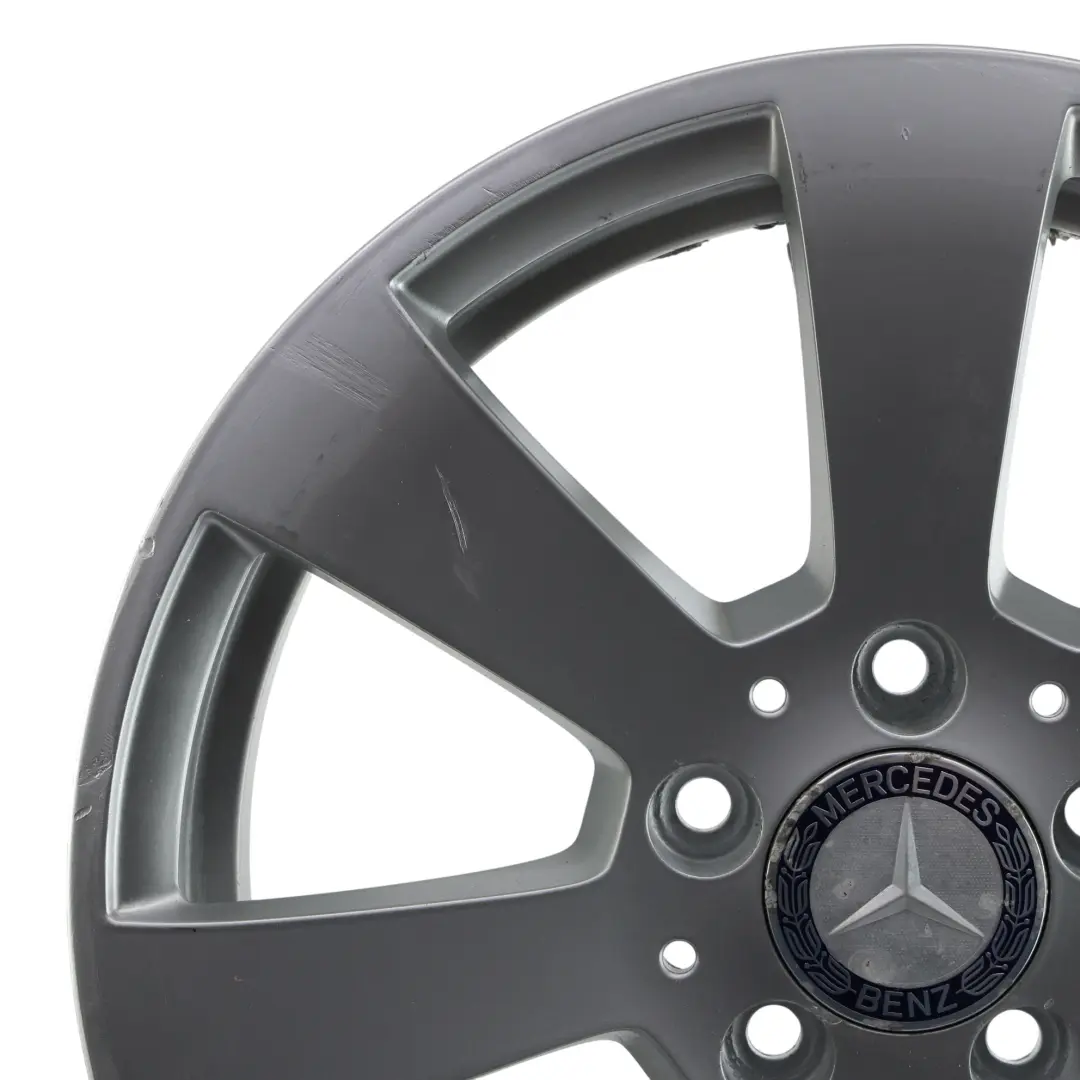 Mercedes W204 Argento 7 Fori Cerchio In Lega 16" ET:43 7J - SKU A2044011102-2 - Numero di parte A2044011102
