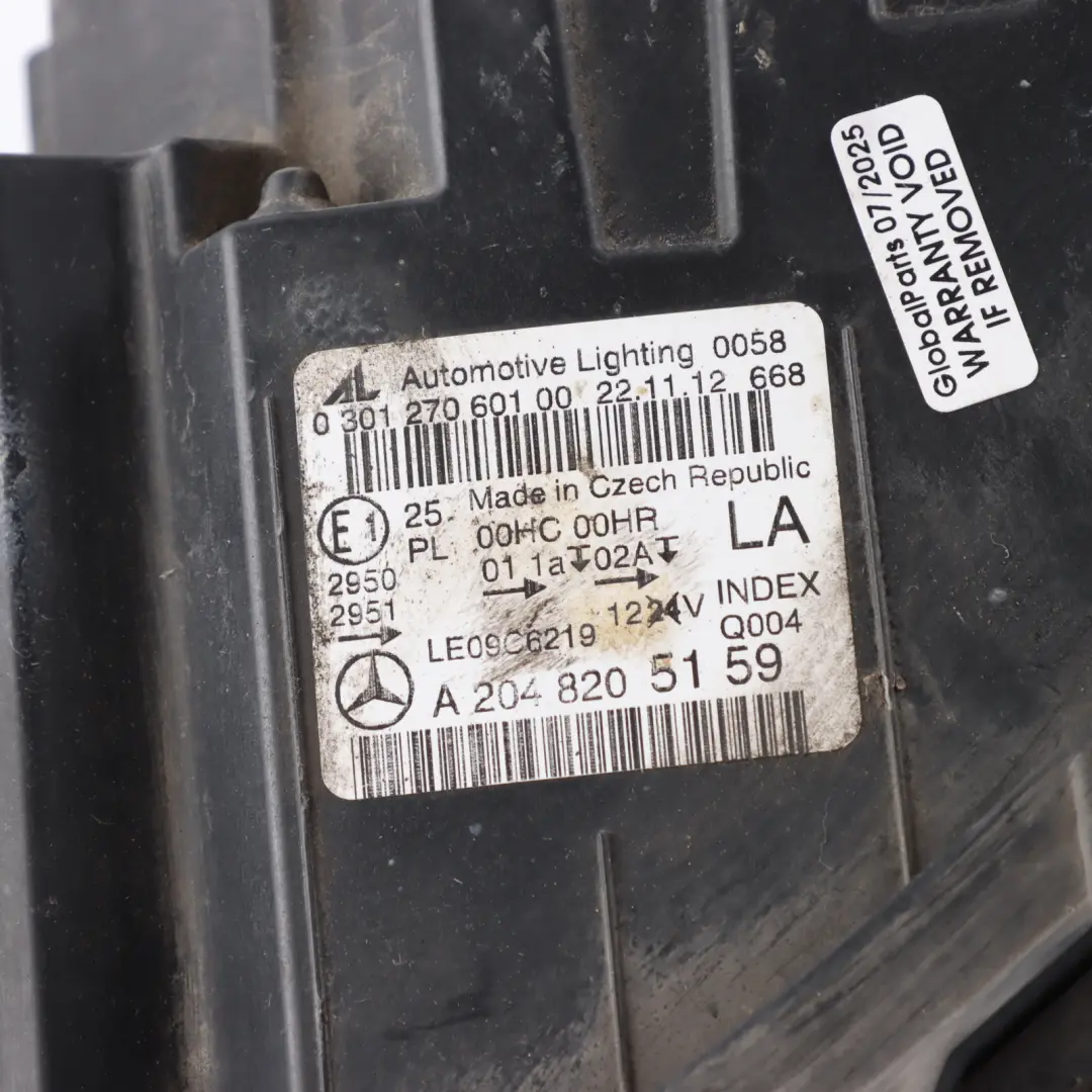 Headlamp Headlight Lamp Light Front Left N/S to Mercedes W204 with Part number A2048205159 Mercedes W204 Headlamp Headlight Lamp Light Front Left N/S - SKU A2048205159-1 - Part number A2048205159