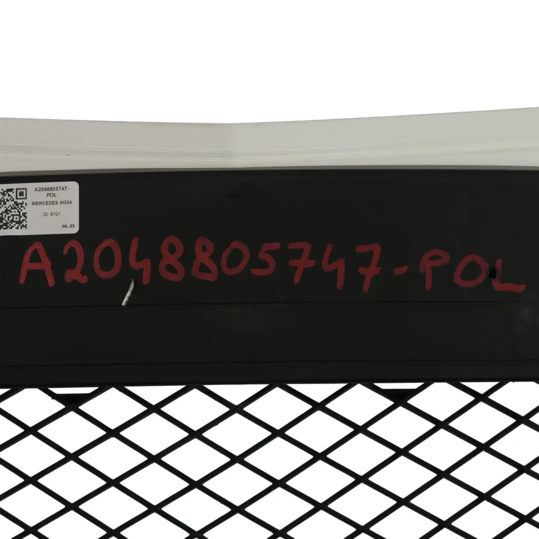 Front Bumper Sport Trim Panel Cover Polar White - 149 to Mercedes W204 with Part number A2048805747 Mercedes W204 Front Bumper Sport Trim Panel Cover Polar White - 149 - SKU A2048805747-POL - Part number A2048805747