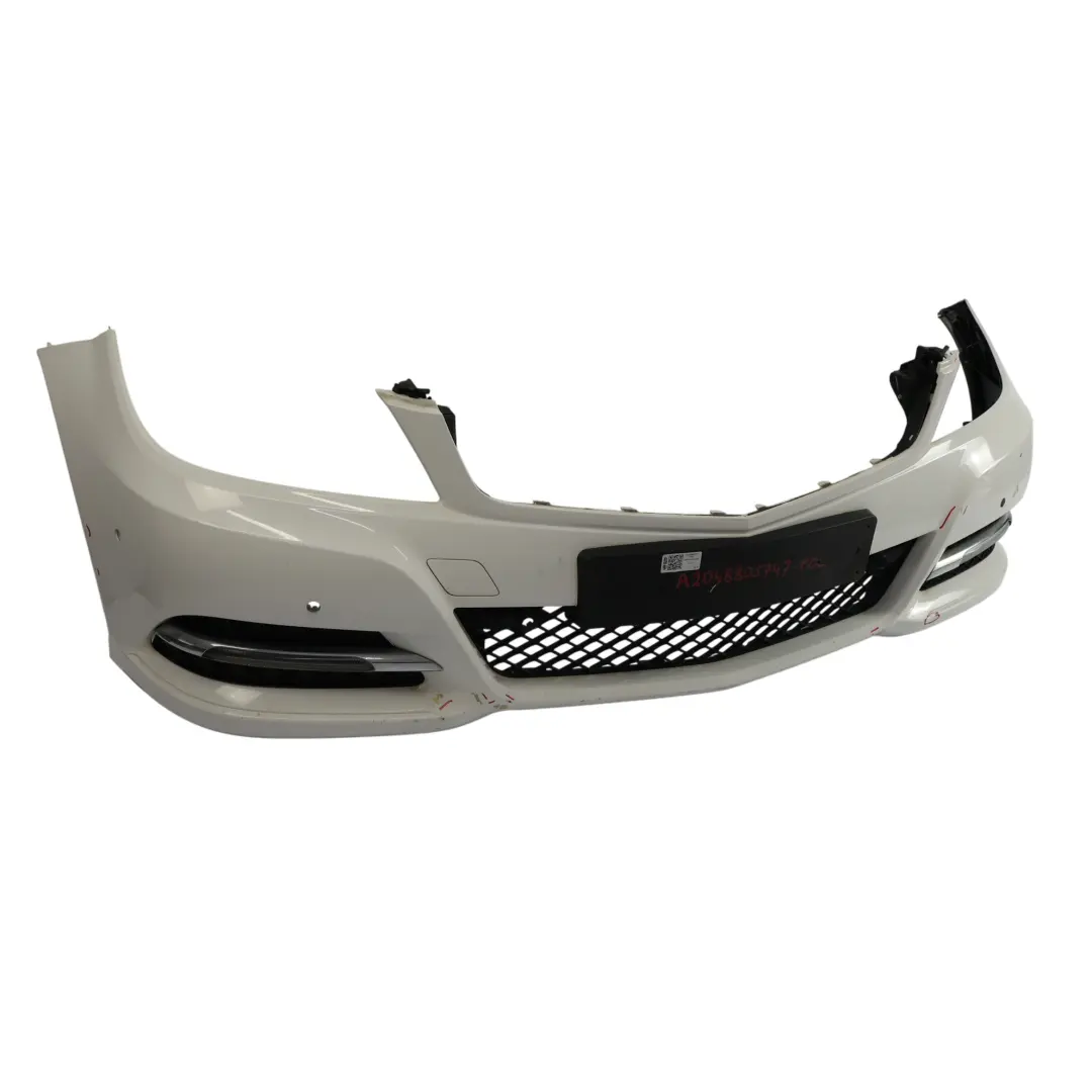 Mercedes W204 Przedni Zderzak Polar White Biały - 149 - SKU A2048805747-POL - Numer Części A2048805747
