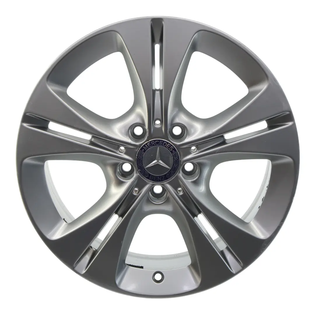 Mercedes W205 Silver Wheel Alloy Rim 5 Double Spoke 17" 7J ET:48,5 - SKU A2054014300-1 - Part number A2054014300