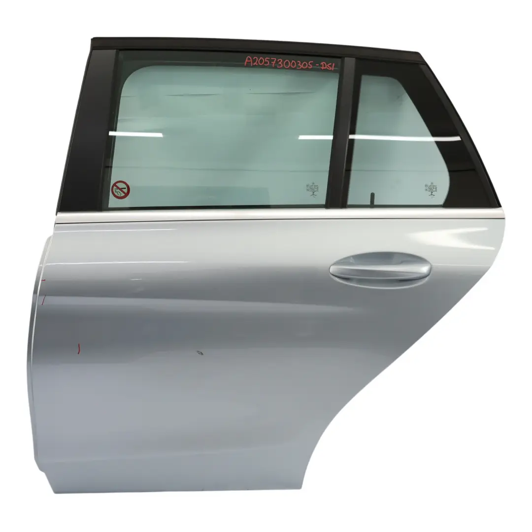 Door Rear Left N/S Diamond Silver Metallic - 988 to Mercedes S205 with Part number A2057300305 Mercedes S205 Door Rear Left N/S Diamond Silver Metallic - 988 - SKU A2057300305-DSI - Part number A2057300305