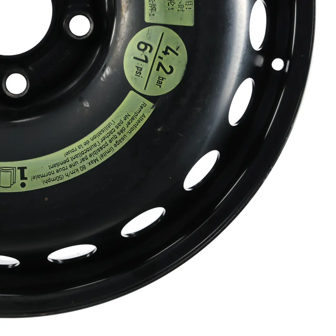 W207 Ersatz Rad Stahlreifen R17 3.5J ET:19,5 für Mercedes W204 mit Teilenummer A2074000102 Mercedes W204 W207 Ersatz Rad Stahlreifen R17 3.5J ET:19,5 - SKU A2074000102-1 - Teilenummer A2074000102