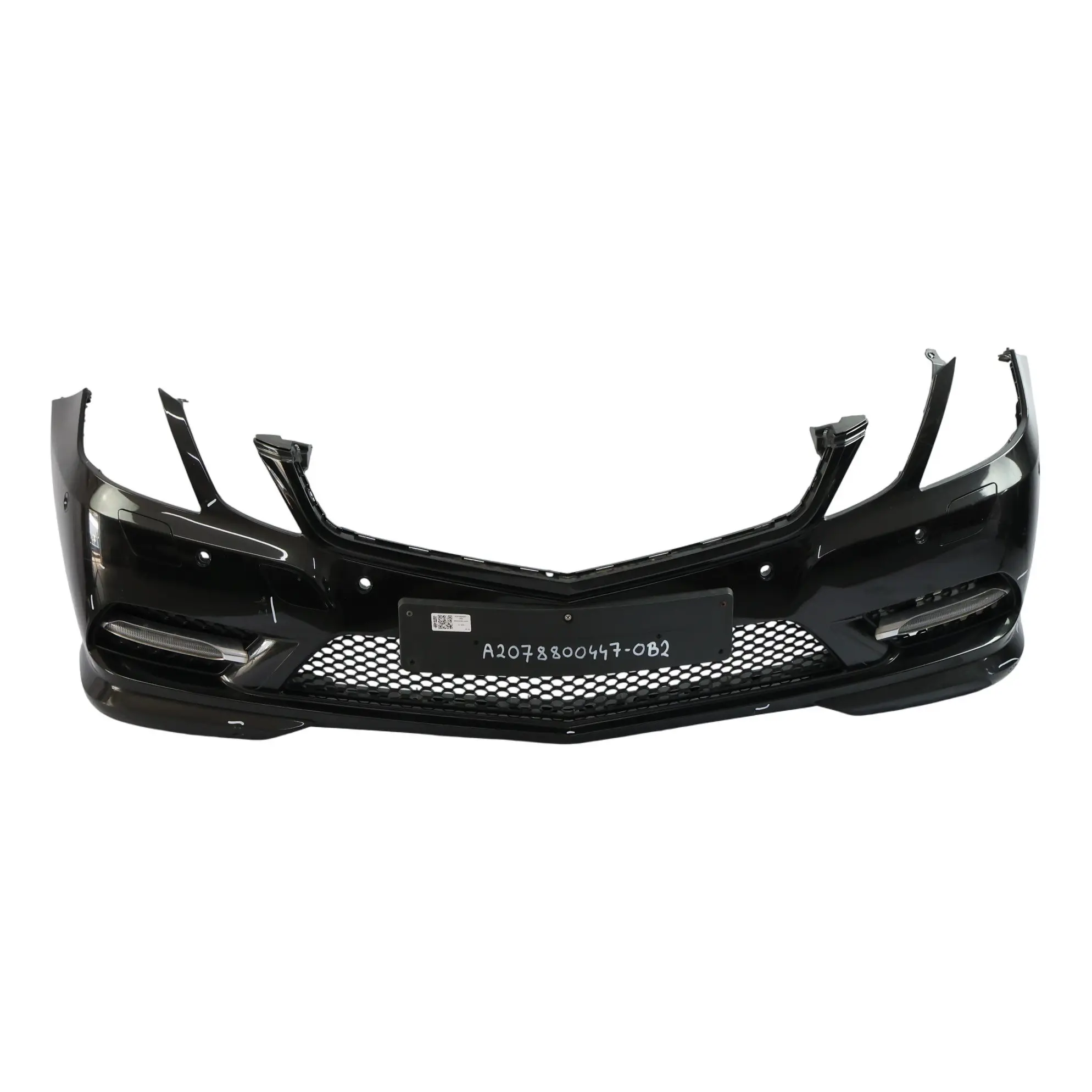 Mercedes W207 Bumper Front Trim Panel AMG Covering Obsidian Black Metallic - 197
