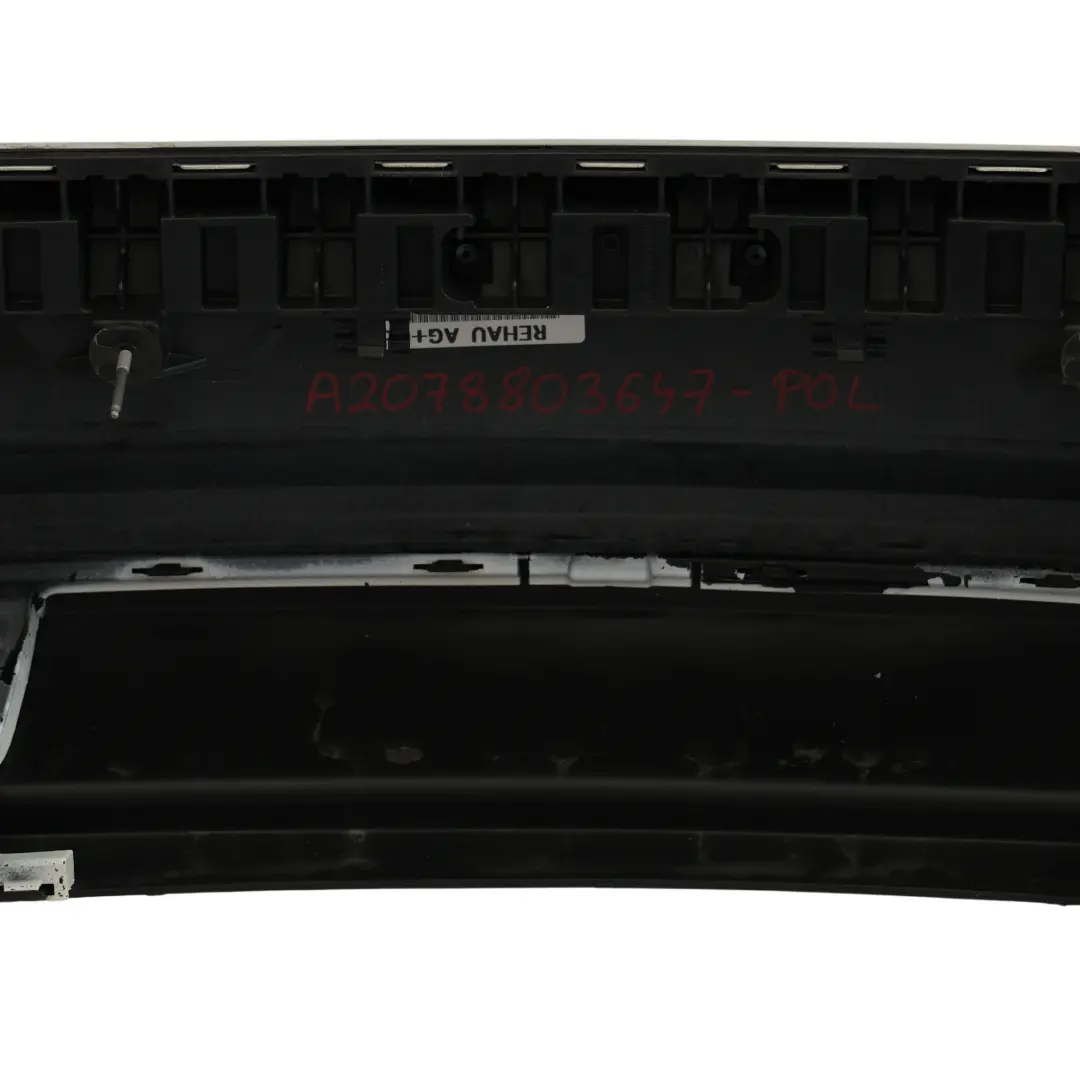 Bumper Trim Panel Covering Polar White - 149 to Mercedes A207 C207 Rear with Part number A2078803647 Mercedes A207 C207 Rear Bumper Trim Panel Covering Polar White - 149 - SKU A2078803647-POL - Part number A2078803647