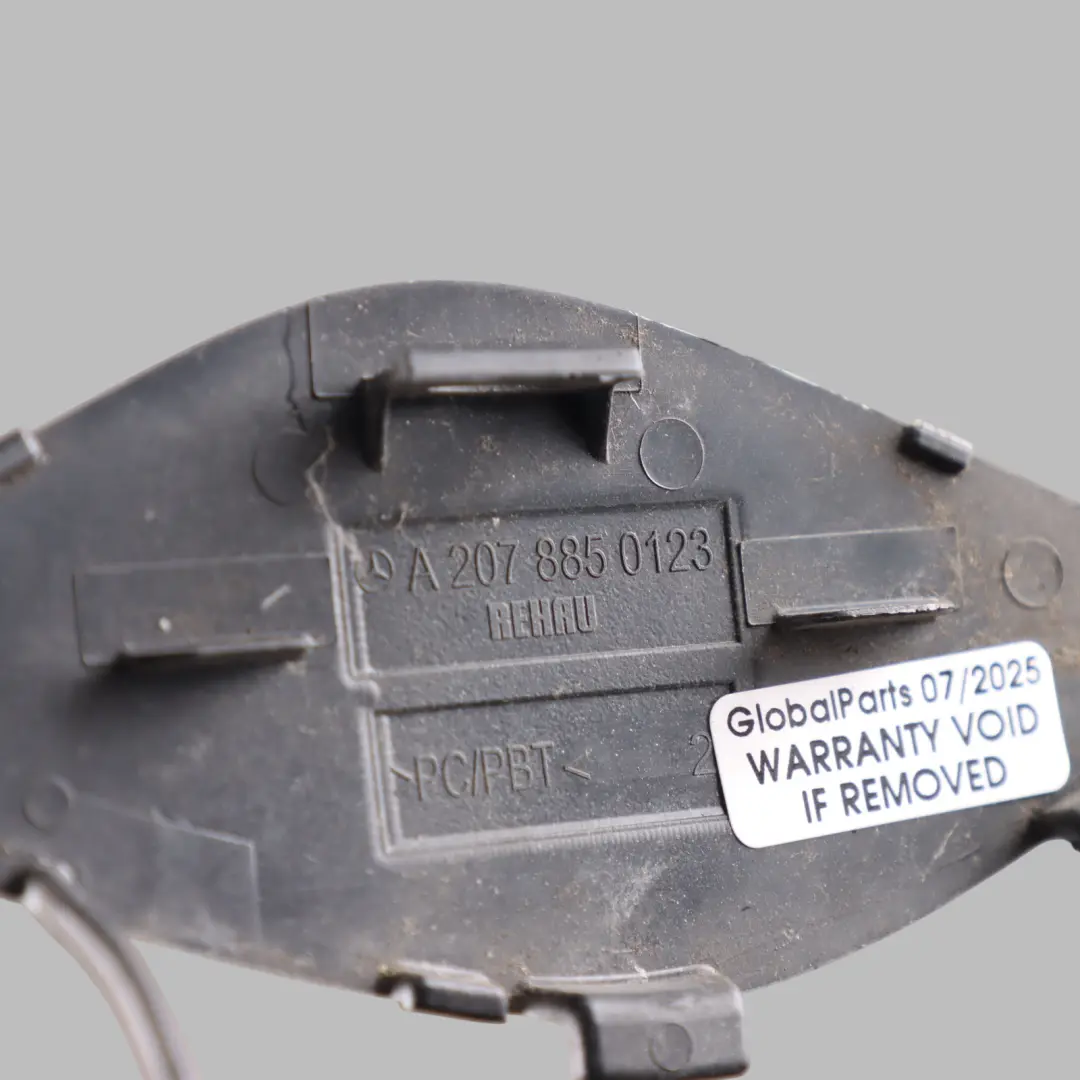 W207 Front Bumper Tow Eye Hook Cover Cap Calcite White - 650 to Mercedes with Part number A2078850123 Mercedes W207 Front Bumper Tow Eye Hook Cover Cap Calcite White - 650 - SKU A2078850123-CW - Part number A2078850123