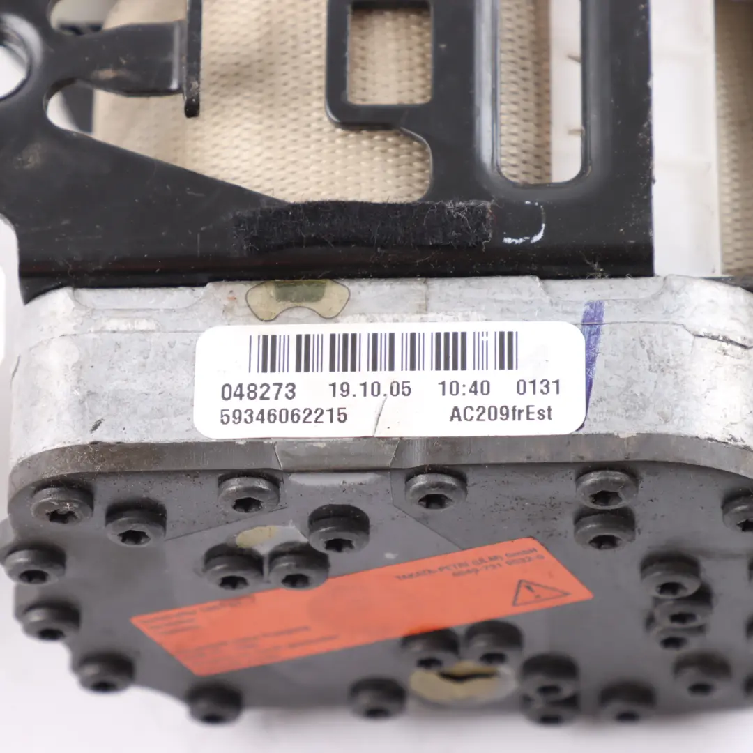 Belt Front Left Right N/O/S Safety Belt Beige to Mercedes CLK W209 Seat with Part number A2098601985 Mercedes CLK W209 Seat Belt Front Left Right N/O/S Safety Belt Beige - SKU A2098601985-2 - Part number A2098601985