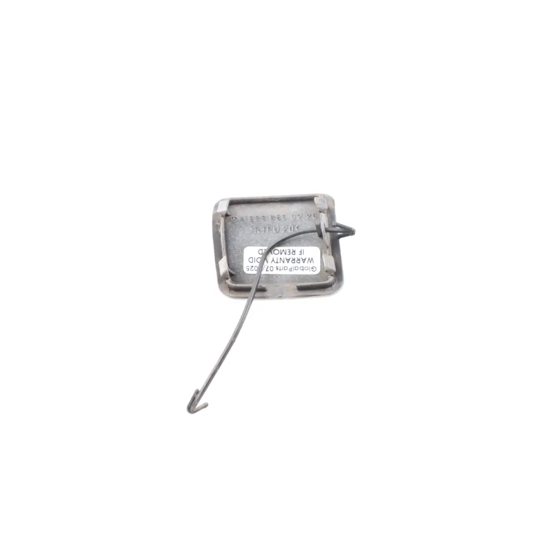 Tow Hook Cover Cap A2038850826 Iridium Silver - 775 to Mercedes C209 A209 Rear with Part number A2098850226 Mercedes C209 A209 Rear Tow Hook Cover Cap A2038850826 Iridium Silver - 775 - SKU A2098850226-IRS - Part number A2098850226