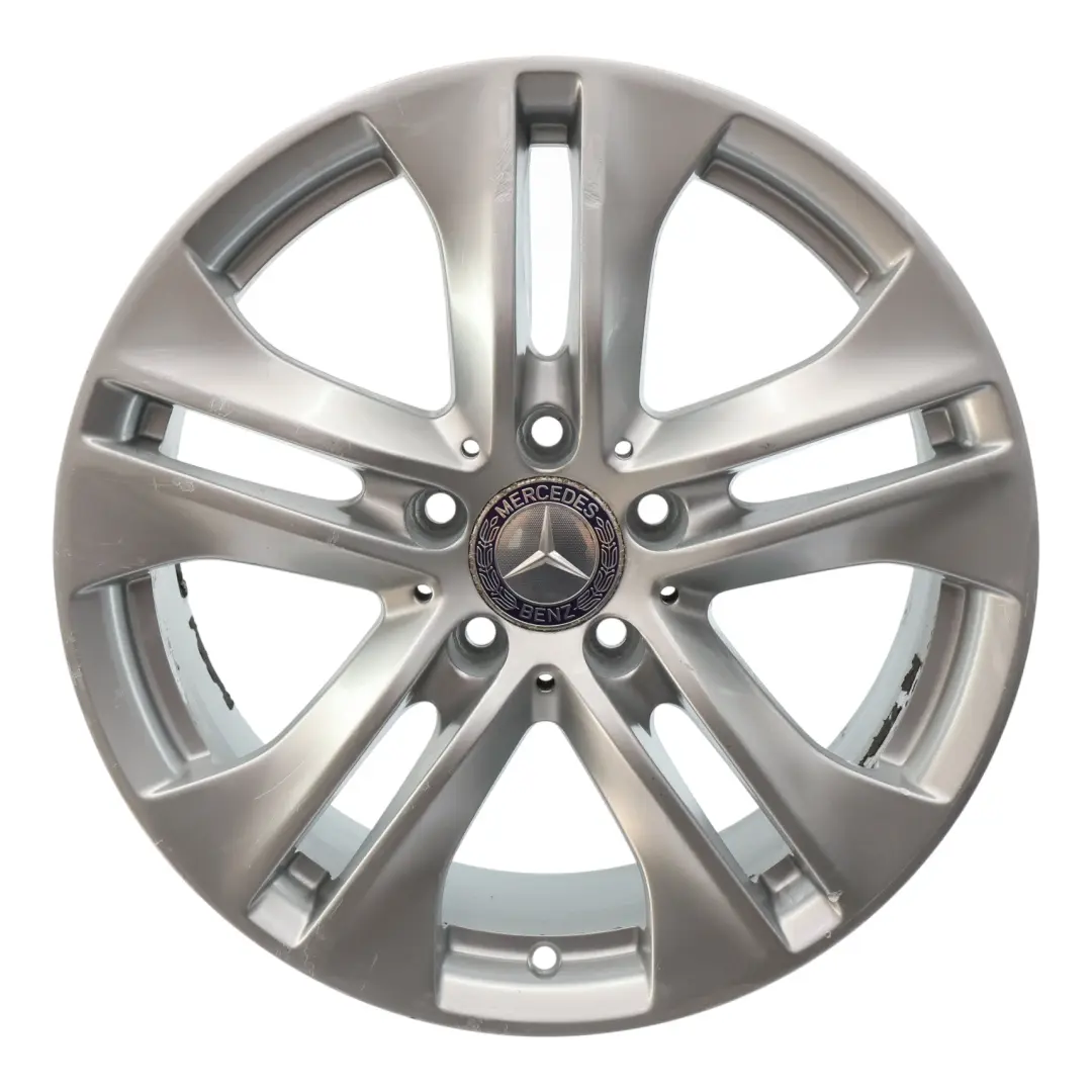 Mercedes W212 Silver Alloy Wheel Rim 5-Double Spoke 17" ET:48 8J - SKU A2124010902-2 - Part number A2124010902