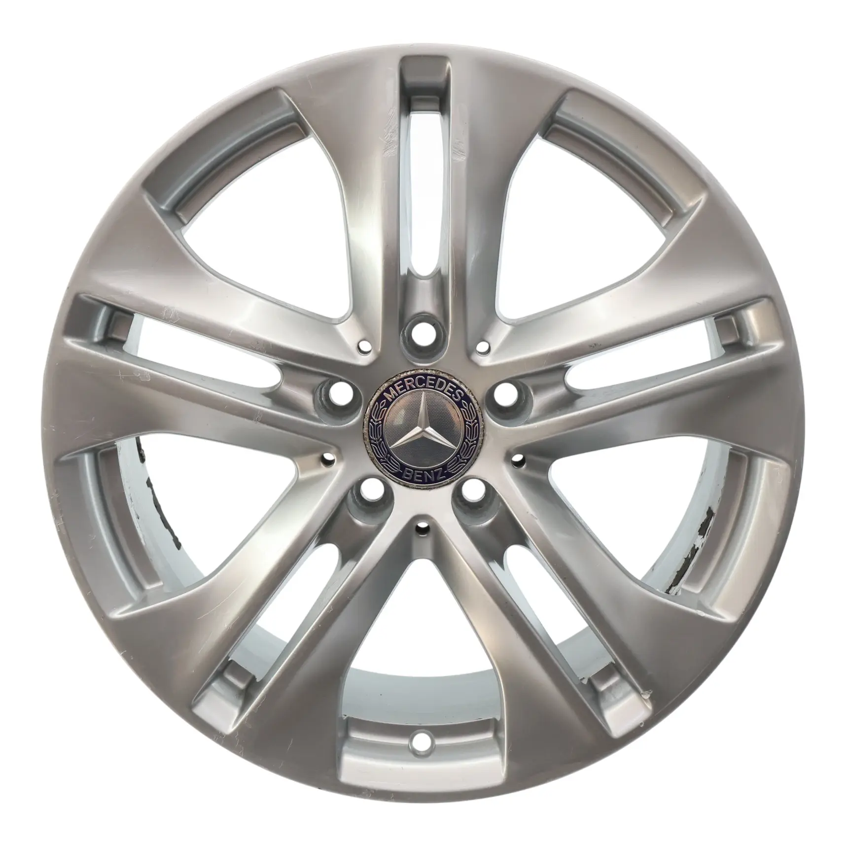 Mercedes W212 Silver Alloy Wheel Rim 5-Double Spoke 17" ET:48 8J A2124010902