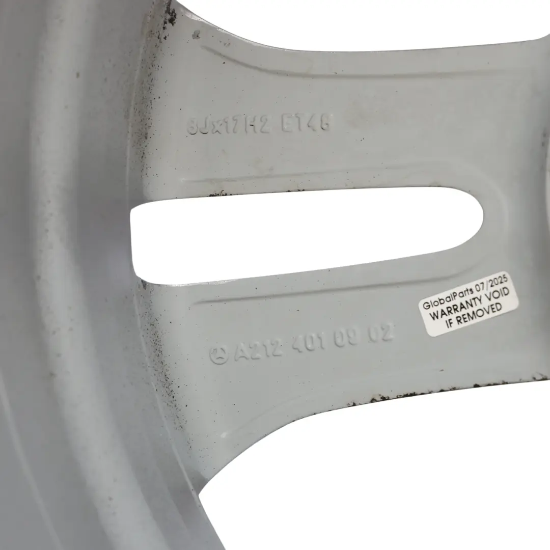 Alloy Wheel Rim 5-Double Spoke 17" ET:48 8J to Mercedes W212 Silver with Part number A2124010902 Mercedes W212 Silver Alloy Wheel Rim 5-Double Spoke 17" ET:48 8J - SKU A2124010902-2 - Part number A2124010902