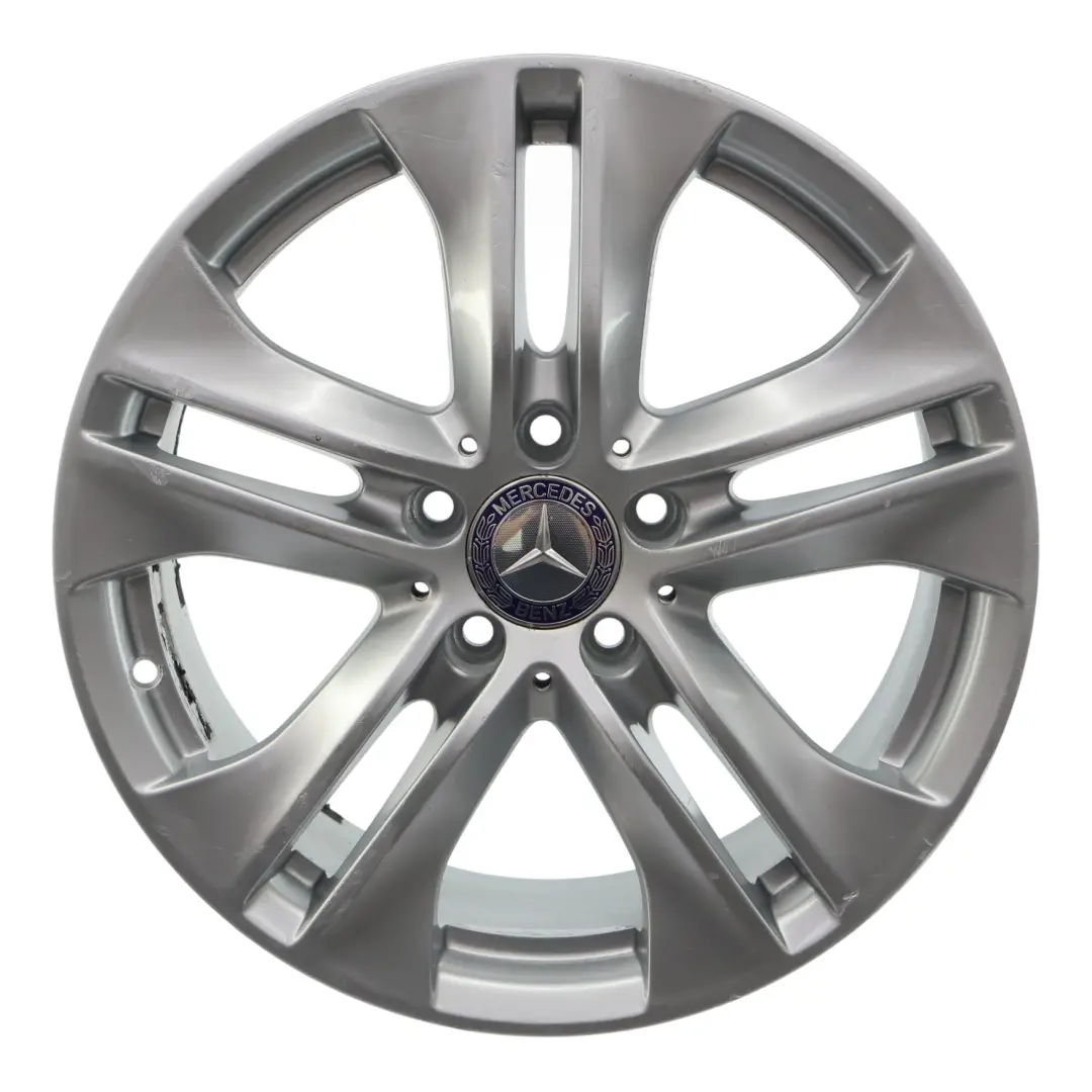 Mercedes W212 Silver Alloy Wheel Rim 5-Double Spoke 17" ET:48 8J - SKU A2124010902-3 - Part number A2124010902