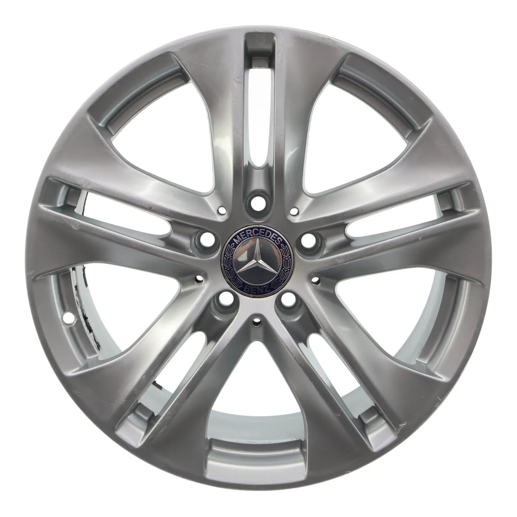 Mercedes W212 Silver Alloy Wheel Rim 5-Double Spoke 17" ET:48 8J A2124010902
