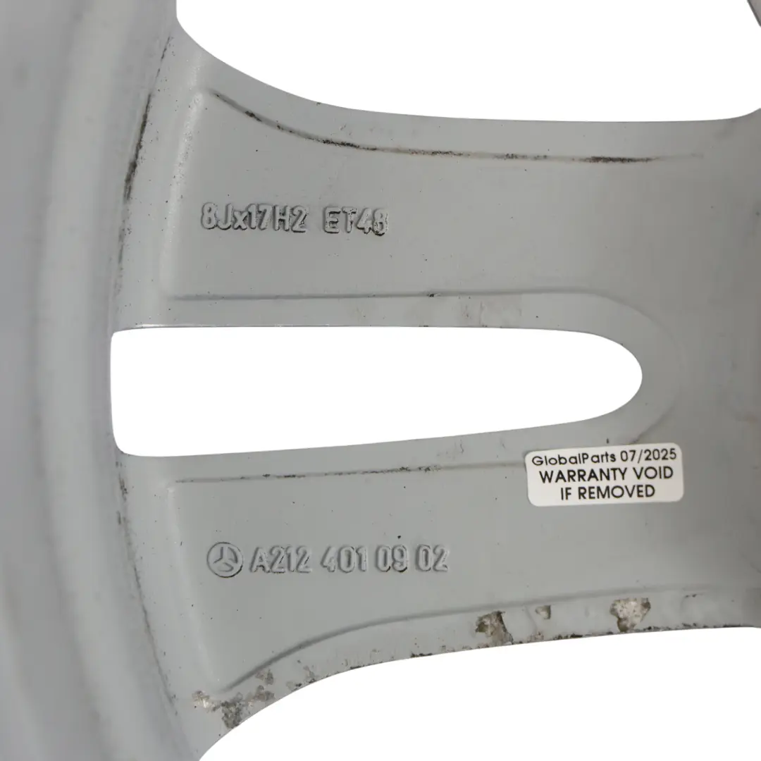 Mercedes W212 Silver Alloy Wheel Rim 5-Double Spoke 17" ET:48 8J - SKU A2124010902-3 - Part number A2124010902