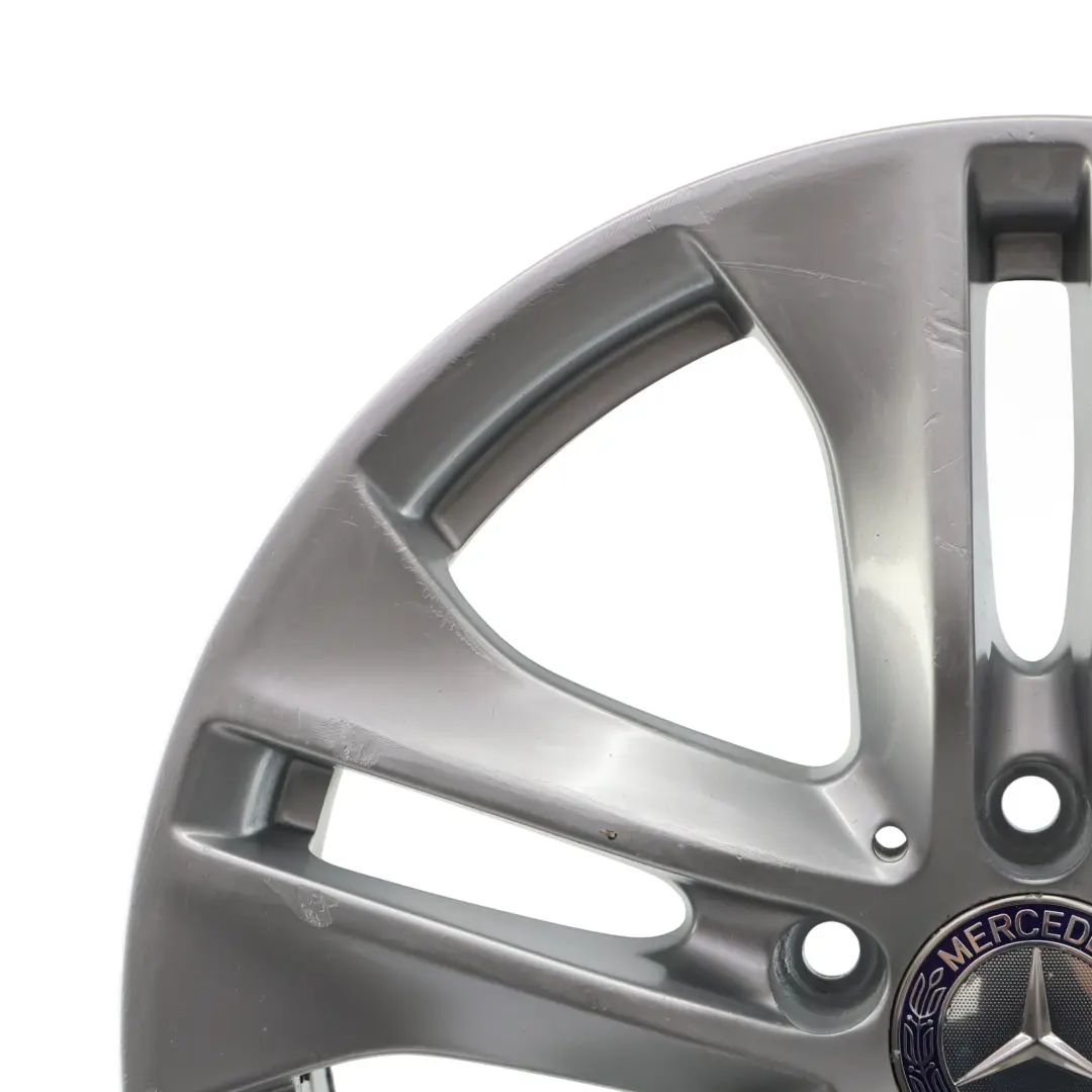 Mercedes W212 Silver Alloy Wheel Rim 5-Double Spoke 17" ET:48 8J - SKU A2124010902-3 - Part number A2124010902