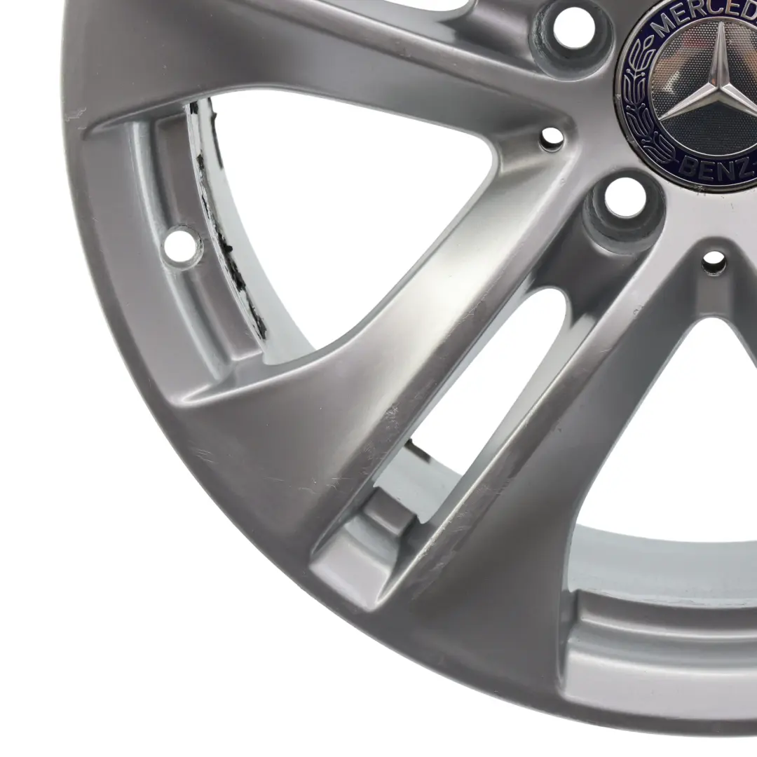 Mercedes W212 Silver Alloy Wheel Rim 5-Double Spoke 17" ET:48 8J - SKU A2124010902-3 - Part number A2124010902